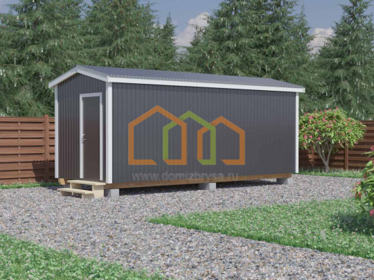Металлическая бытовка для дачи Гладиолус-6